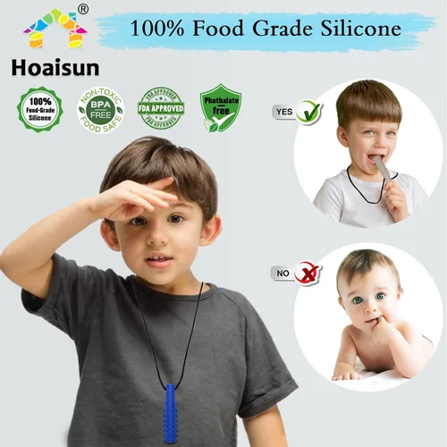 Miniatura 2 de Collares masticables para niños con necesidades sensoriales, paquete de 8 collares masticables juguetes sensoriales para niños con autismo, TDAH