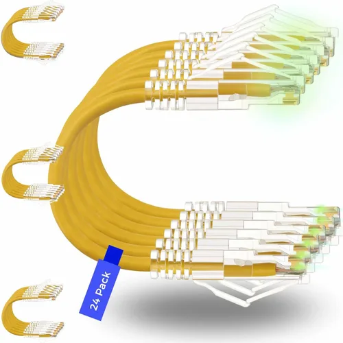 Miniatura 13 de Rapink Patch Cables Cat6/ Cat6a - Cable de conexión Ethernet Cat6 / Cat6a, compatible con 10G, cable de conexión Cat 6 sin enganches para panel