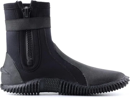 Miniatura 2 de Botas de buceo de neopreno con cremallera de alta calidad de 0.118 in y 0.197 in con suela antideslizante para deportes acuáticos, buceo, esnórquel