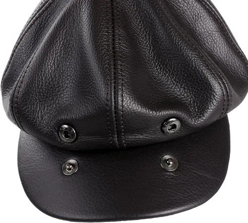 Miniatura 7 de Gorra plana de Newsboy para hombre, 100% piel de vaca genuina, Gatsby Ivy Golf Cabbie Hat Marrón
