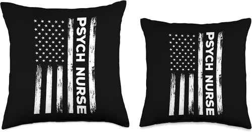 Miniatura 3 de American Psych Nurse USA Flag Throw Pillow