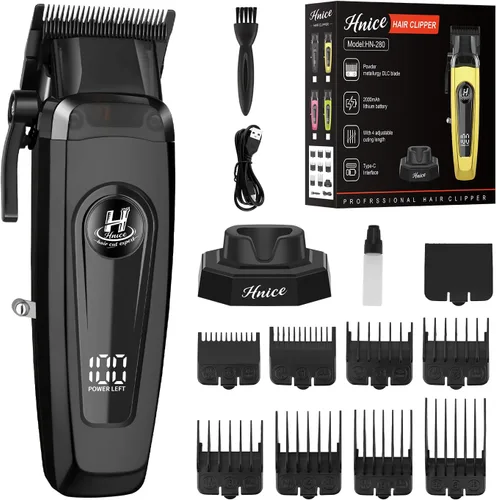 Cortadora de pelo profesional para hombres, 11500 RPM, inalámbrica, con pantalla LED, batería de 2000 mAh, tiempo de ejecución de 150 minutos, hoja