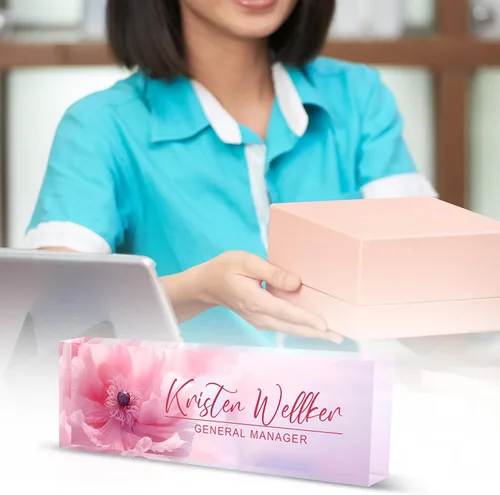 Miniatura 5 de Placa de Nombre Personalizada para Escritorio, Placa de Nombre de Escritorio Personalizada, Placa de Nombre Acrílica Personalizada para Oficina