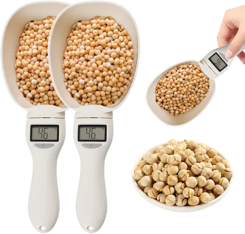 Cuchara de medición digital, cuchara medidora de alimentos digital de 800 g / 0,1 g de alta precisión con pantalla LCD, cuchara de pesaje para el