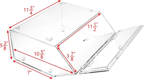 Miniatura 3 de Ikee Design Estuche apilable de acrílico para panadería, contenedor de pastelería, organizador de almacenamiento para bagels, pan y magdalenas
