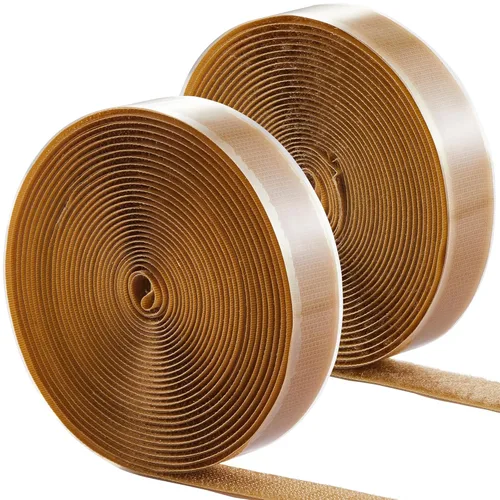 Miniatura 53 de Tiras adhesivas para tela (6 pies x 3/4 pulgadas), se pegan sin coser ni planchar, para ropa y cortinas, cinta de dobladillo de doble cara
