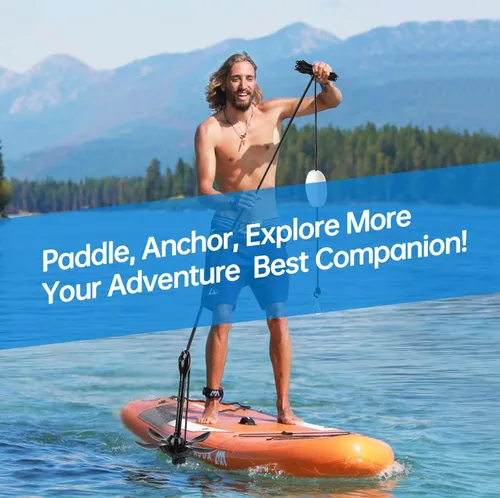 Miniatura 6 de Alpinista Anclaje de kayak, kit de anclaje plegable portátil de 3.5 libras con cuerda marina de 40 pies para kayak, canoas, pesca y accesorios