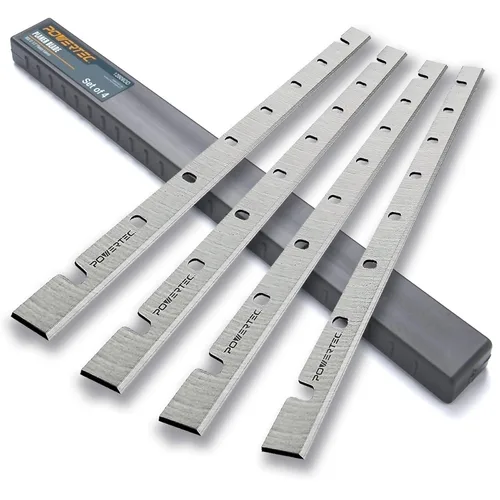 POWERTEC Cuchillas cepilladoras de 12-1/2 pulgadas para cepilladora DeWalt DW733, repuesto para cuchillos cepilladores DW7332, juego de 4 (12809DD)