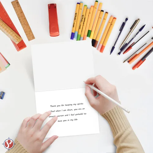Miniatura 6 de Tarjetas de felicitación y sobres "You're Amazing" – Elegantes saludos plegables de agradecimiento, aliento y agradecimiento para amigos