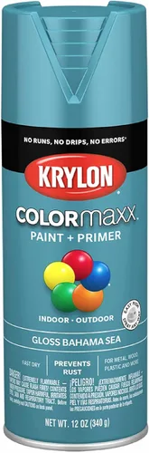 Miniatura 65 de Krylon K05599007 COLORmaxx Pintura en aerosol y base para uso en interiores y exteriores, color gris brillante para maquinaria, 12 onzas