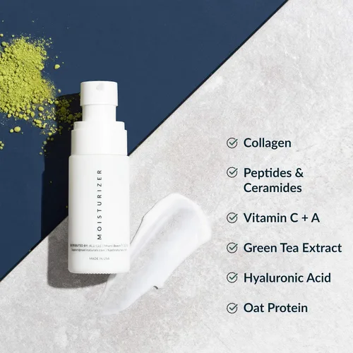 Miniatura 5 de NAELI Hidratante facial con SPF 30, crema antienvejecimiento de colágeno y péptidos, reduce las arrugas, hidratación ligera de la piel con ácido