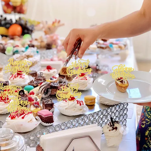 Miniatura 7 de Paquete de 30 adornos para cupcakes con purpurina para celebración, cumpleaños, baby shower, niños, fiesta de cumpleaños, suministros de decoración