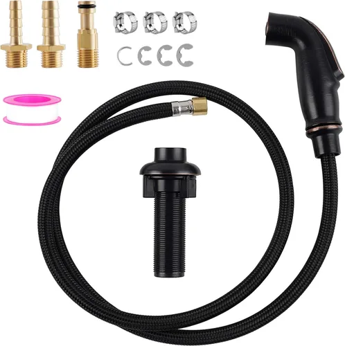 Miniatura 9 de iFealClear Pulverizador lateral universal de cocina compatible con grifo Moen, reemplazo del rociador de grifo de fregadero de cocina con conector
