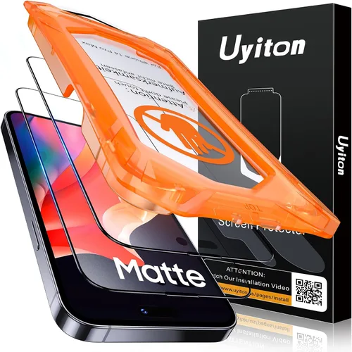 Miniatura 23 de Uyiton Protector de pantalla de privacidad para iPhone 16 Pro Max, [fácil de instalar] [cero burbujas] de cobertura completa inastillable