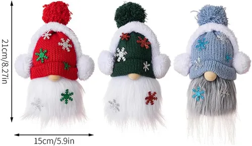 Miniatura 5 de Decoraciones de Navidad de gnomo, figura sueca de Tomte, gnomos de casa de campo, gnomos de Navidad escandinavos, adornos de felpa para invierno