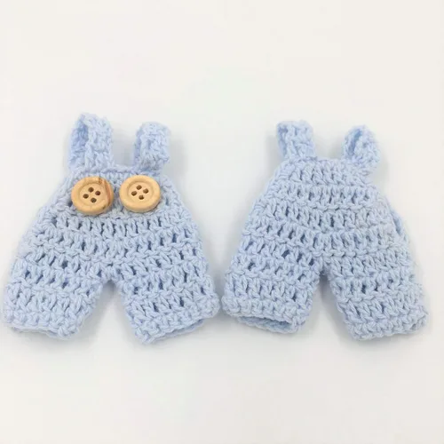 Miniatura 2 de 10 piezas mini ganchillo de punto general Jumper Favores Baby Shower Bautismo Bautizo Party Favores (azul)