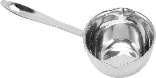 Cryfokt Olla calentadora de mantequilla de acero inoxidable, 0.3 cuartos (25.6 fl oz), color plata, inducción, compatible con estufa de gas y