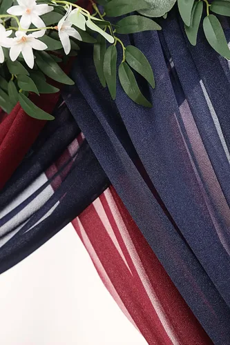 Miniatura 5 de 2 paneles de cortinas de arco de boda de 20 pies sin arrugas, tela drapeada, ligeramente brillante para decoración de ceremonia de boda, recepción