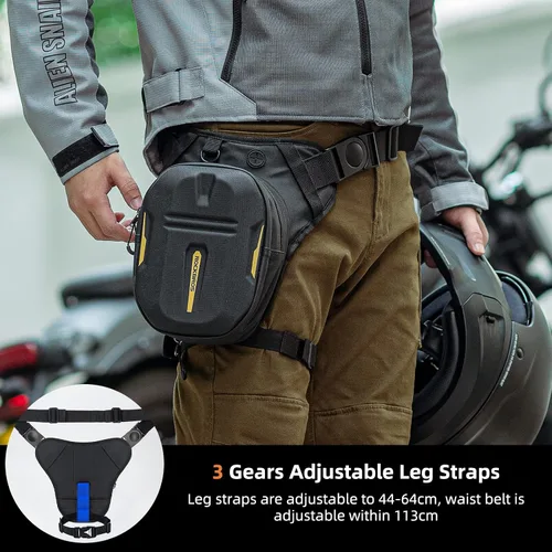 Miniatura 2 de ROCKBROS Bolsa de pierna larga 3 en 1 para motocicleta, bolsa magnética para tanque de motocicleta, bolsa de piernas multifunción, para hombres