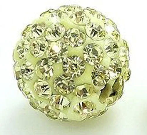 Miniatura 35 de RUBYCA Pave - Cuentas de arcilla de cristal checo para joyería Shamballa (20 unidades, 0.472 pulgadas, morado claro)