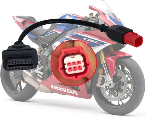 Adaptador OBD2 de 6 pines para Honda Guzzi Kawasaki Suzuki Yamaha Ducati Piaggio Vespa motocicleta OBD cable de diagnóstico Euro5 de 6 pines