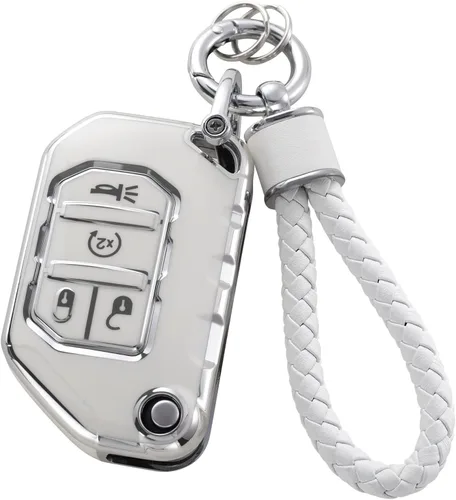 Miniatura 9 de YO&YOYE - Funda para llavero Ford con llavero, protector de llavero de TPU suave para F150 Explorer Mustang Edge Lincoln MKZ MKX MKC
