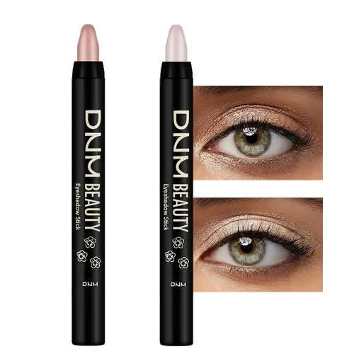 Miniatura 15 de Kaely - Juego de 2 barras de sombra de ojos en crema para ojos, lápiz brillante perla blanca y perla negra, maquillaje brillante de ojos