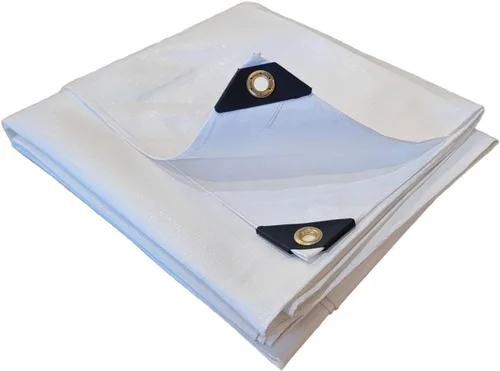 Miniatura 5 de H.D. Lona blanca ultra gruesa de 16 mil (tamaño exacto) (6' x 12')