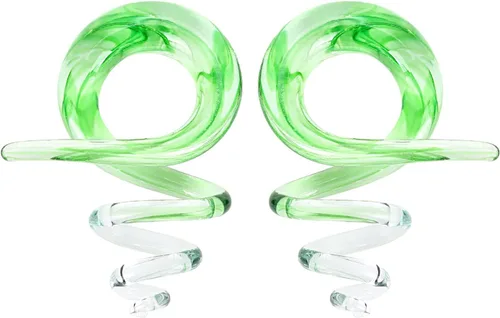 Miniatura 2 de Oyaface 2 unidades de vidrio para oreja, tapones para la oreja, dilatadores de oído, forma espiral