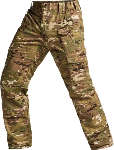 Miniatura 8 de CQR Men's Flex Ripstop Tactical Pants, Water Resistant Stretch Cargo Pants, Lightweight EDC Hiking Work Pants