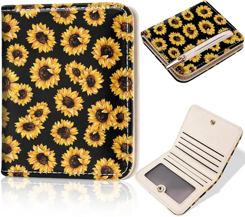 Miniatura 13 de Toughergun Billetera para Mujeres con Bloqueo RFID, Pequeña, Compacta, Bifold de Cuero de Lujo, Billetera de Bolsillo para Damas, Mini Monedero