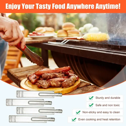 Miniatura 5 de 4 piezas de repuesto para quemador de parrilla resistente para parrilla Bull Lion Premium Cal FlamevAussie Turbo CharBroil Nexgrill Thermos Gas