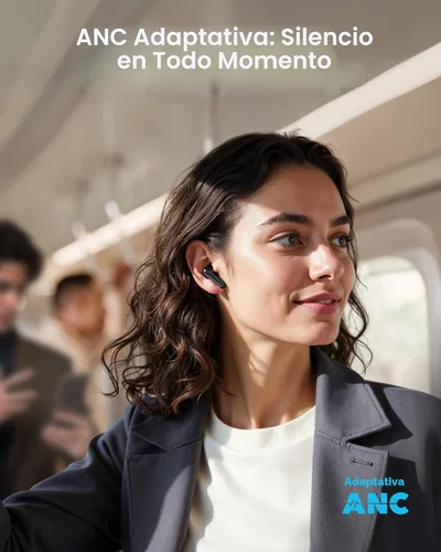 Miniatura 4 de Soundcore P41i de Anker, auriculares con cancelación de ruido adaptativa con cargador portátil para teléfono, solo para carga USB-C, tiempo de Negro