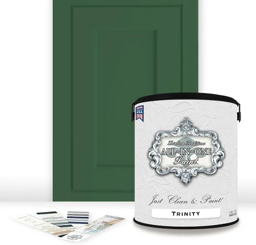 Miniatura 130 de Pintura TODO EN UNO, Abbey (gris cálido), Muestra de 8oz - Pintura duradera para gabinetes y muebles. Imprimación y capa superior incorporadas,