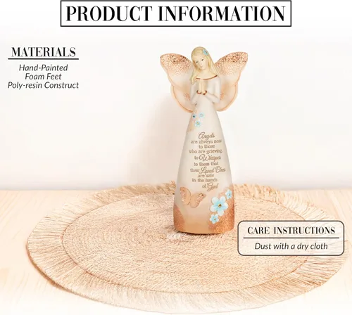 Miniatura 2 de Pavilion Gift Company 19044 Light Your Way Memorial Loved Ones Figura de Ángel, 9 Pulgadas, Color Arena