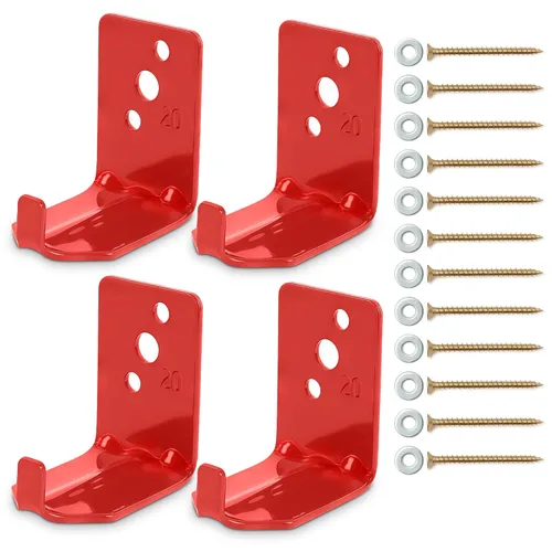 Soporte de pared para extintor de incendios para el hogar, 4 soportes de extintor de incendios ajustables para la casa, tornillos de soporte de