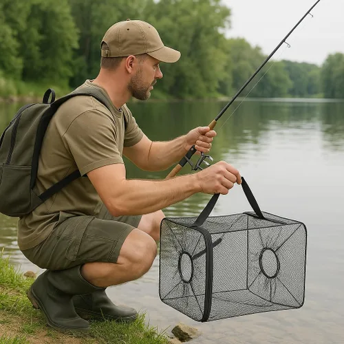 Miniatura 2 de Trampa de red de pesca plegable y trampa para pececillos
