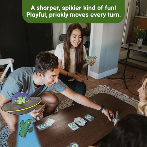 Miniatura 4 de ¿Cuál es el punto? El juego de cartas de cactus, un juego divertido y estratégico para familias, perfecto para noches de juego en familia, fácil