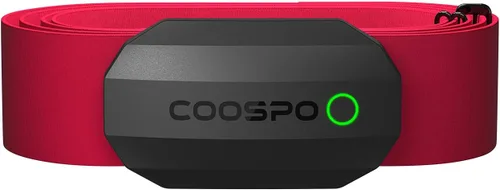 COOSPO Bluetooth Heart Rate Monitor Chest Strap H808S, ANT+ BLE HR Monitor Chest, HRM IP67 Waterproof, 300H Battery Life Negro rojo