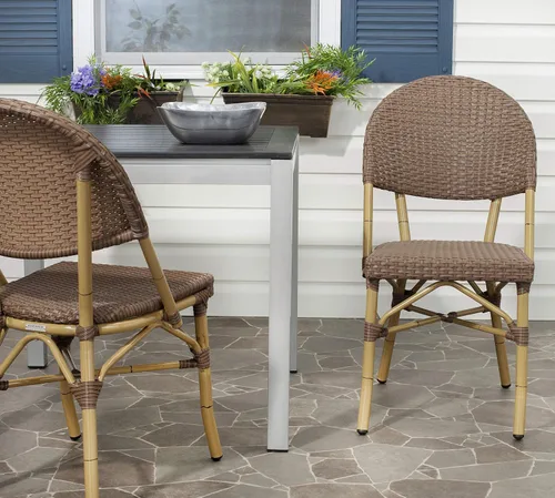 Miniatura 2 de Safavieh SAFAVIEH Home Collection Barrow - Silla auxiliar apilable para interiores y exteriores