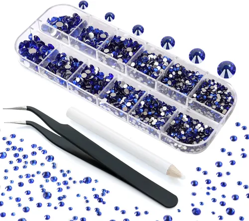Miniatura 9 de 120 piezas, multi formas de piedras de imitación AB para decoración de uñas.