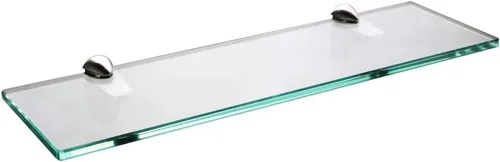 XVL Estante de cristal de baño de 15,5 pulgadas, níquel cepillado GS3004A-L