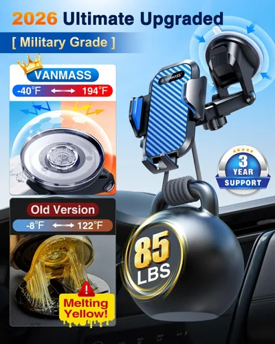 Miniatura 3 de VANMASS Soporte de teléfono para tu automóvil 2026 Ultimate Phone Mount Militar Parabrisas Ventilación del salpicadero del parabrisas 【Lo más nuevo