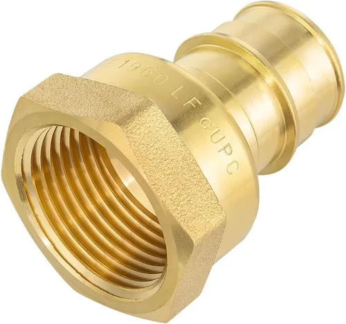 Miniatura 9 de Paquete de 2 accesorios de latón de expansión EFIELD Pex A de 1/2 x 1/2 pulgadas, codo hembra NPT para conexión de tubo Pex-A, ASTM F1960