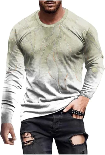 Miniatura 6 de Camisetas de diseñador para hombre, diseño de moda, estampado gráfico 3D, manga larga, casual, para entrenamiento, tallas grandes, para otoño