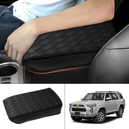 FIILINES Funda de consola central para Toyota 4Runner 2010-2024, funda para reposabrazos, cojín de 4 accesorios, funda para reposabrazos