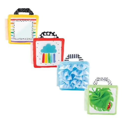 Miniatura 3 de Sassy Paneles de actividad sensorial suaves reversibles, 4 unidades, a partir de 0 meses