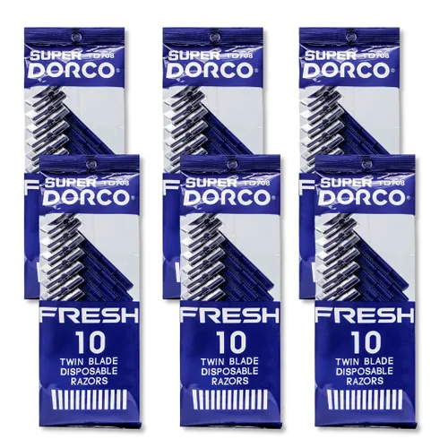 Dorco Fresh Maquinillas individuales de afeitar desechables, 3 paquetes de 30 piezas