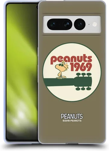 Miniatura 80 de Head Case Designs Funda de gel Woodstock 50th con licencia oficial de Peanuts Snoopy Guitar 1969 [protección de grado militar] compatible