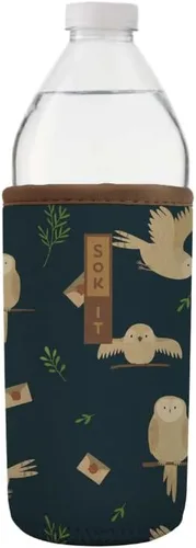 Miniatura 231 de Sok It BotlSok Funda para botella de agua con cubierta de neopreno aislante (Floral abstracto, se ajusta a CamelBak o Nalgene de 12 onzas)